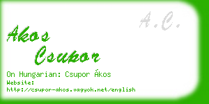 akos csupor business card